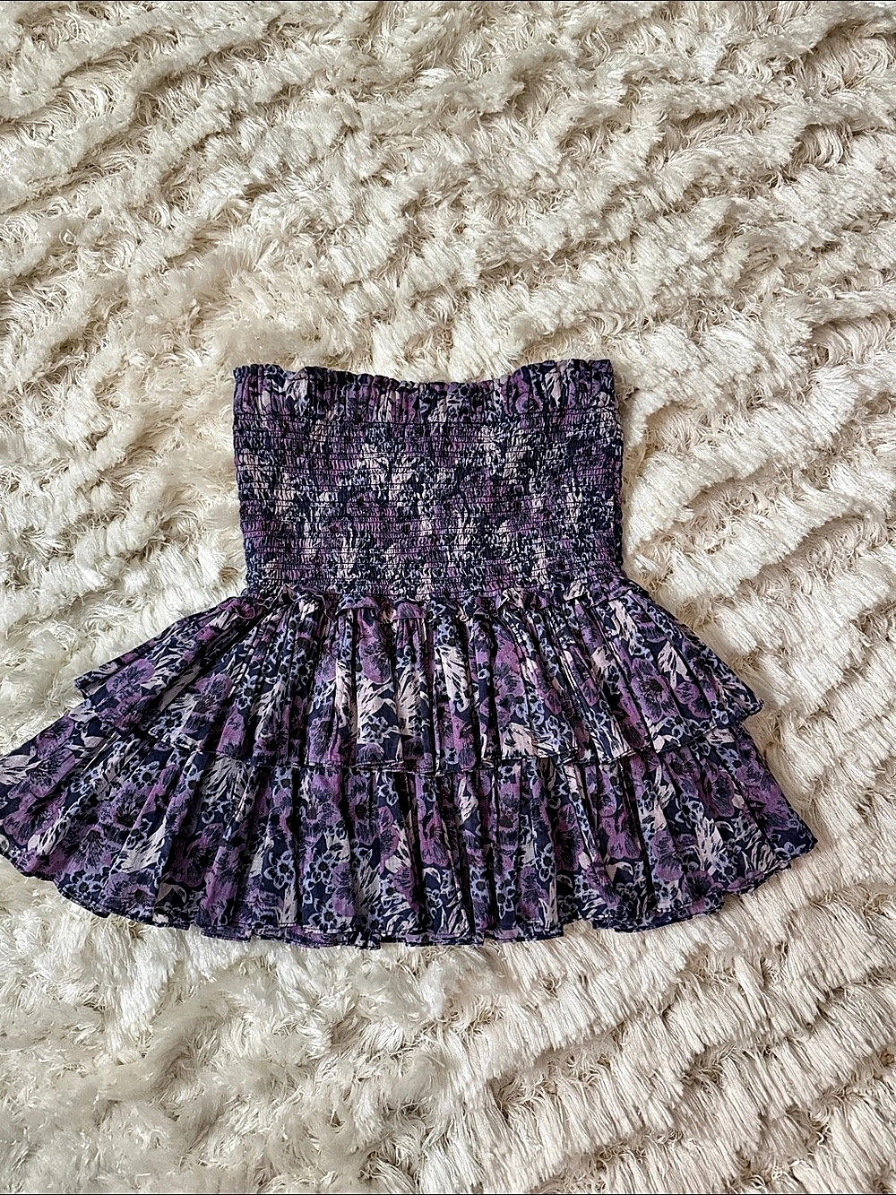 Isabel Marant Étoile Naomi Skirt Floral Mini skirt in Purple & Black Like New